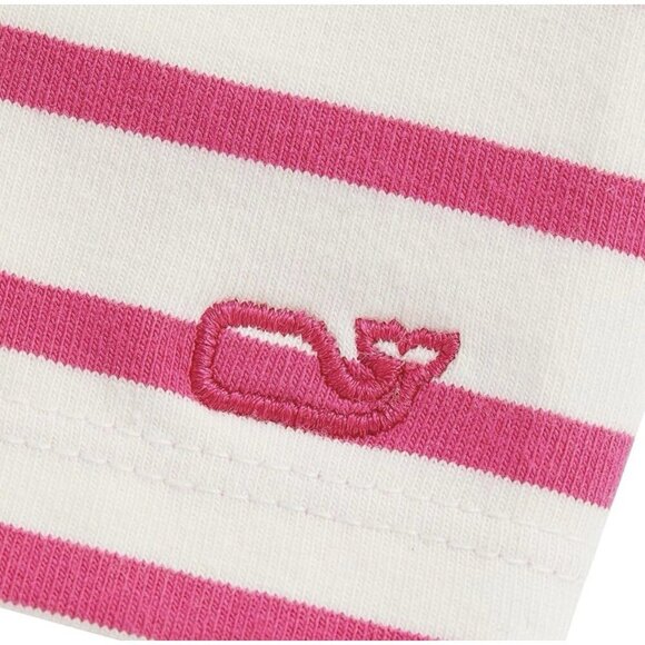 NWT Vineyard Vines Girls' Everyday Bike Short Cranberry Stripe Size Medium 10-12 - Picture 8 of 11